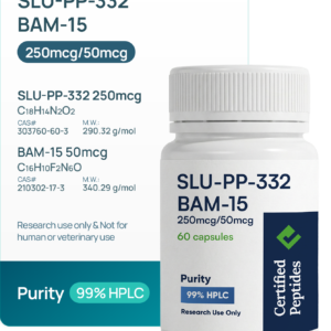 15e6dd10ca67f51f120b415d44ea3642d5dc259a SLU-PP-332 w/ BAM-15 : 250mcg/50mcg 60 Capsules