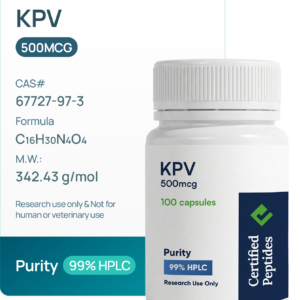d1090d292bb9540fd14f04f893f9ea5577febc72 KPV 500 mcg 100 Capsules