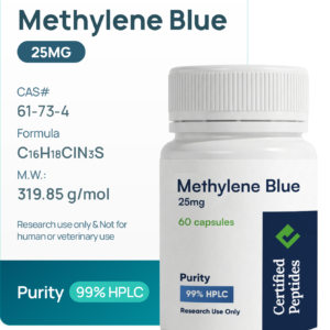 d58312e90f0e4fa8616d070a3c21fbc690ef3d75 METHYLENE BLUE 25 MG 60 CAPSULES