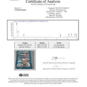 eb209f02fecf53838ece8ab01ec070711232fcb2 SLU-PP-332 w/ BAM-15 : 250mcg/50mcg 60 Capsules